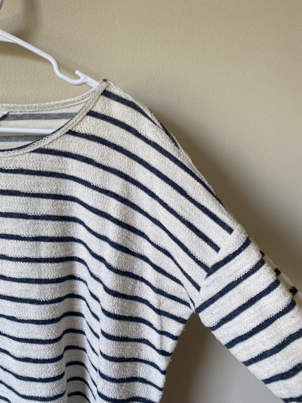 BB Dakota Jack Striped Knit Cropped Top Long Sleeve Oversized - Picture 3 of 6